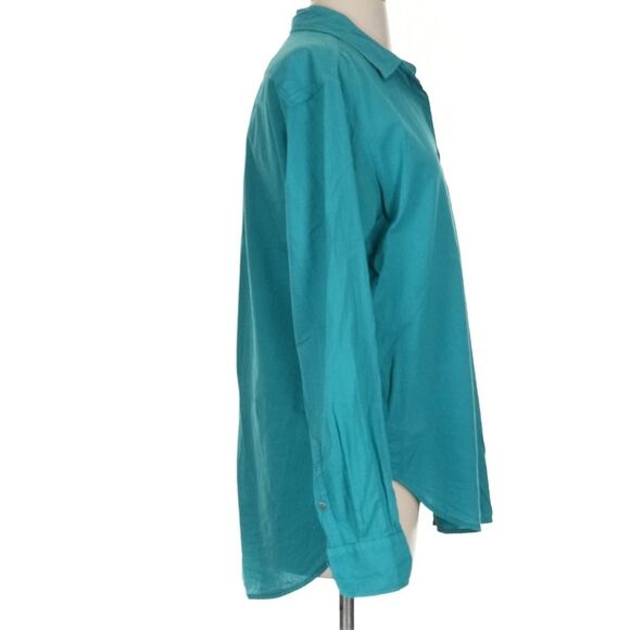 Xirena Blue Teal 100% Cotton Long Sleeve Beau Button Down Shirt Lightweight S - Picture 5 of 11